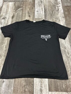SHEIN Black Short Sleeve Tee with White 'WALLEN' Chest Logo